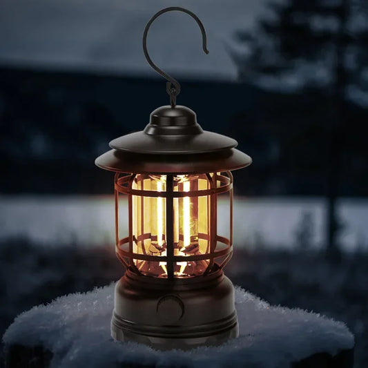 Waterproof Outdoor Garden Street Path Lawn Lamp Camping Portable Retro Lantern Vintage Tent Lighting Lantern Decoration
