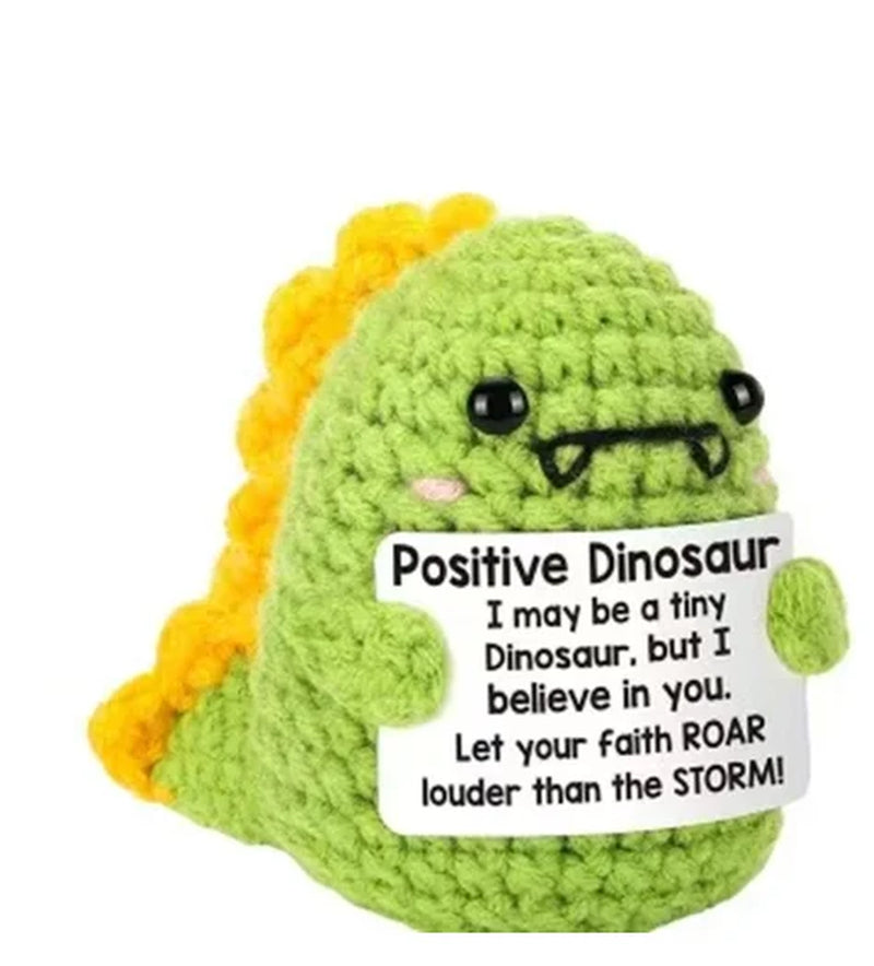New Positive Energy Potato Hug Pocket Mini Handmade Plush Wool Knitting Doll with Card Funny Christams Gift Home Room Decoration