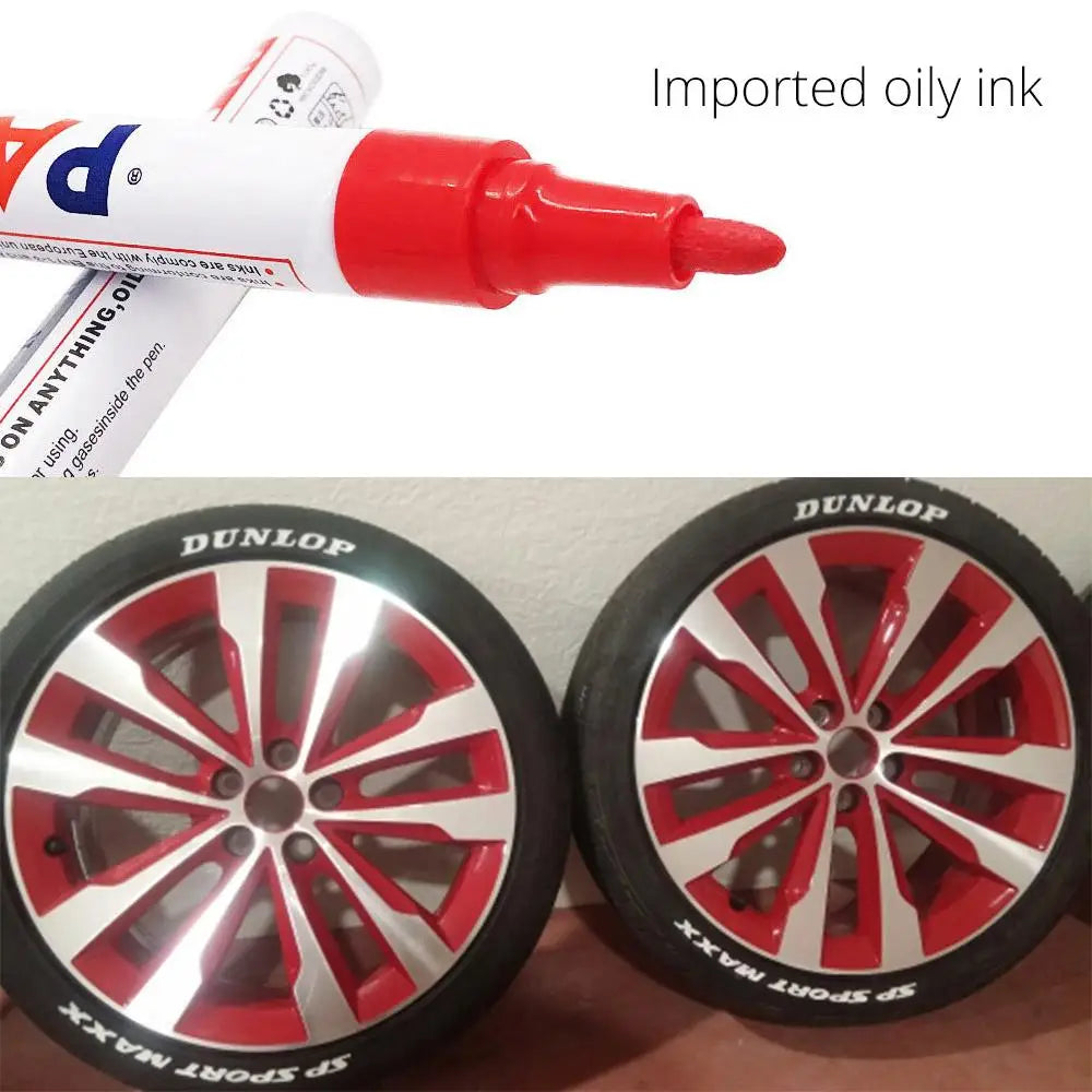 Waterproof Cars Wheel Tire Oily Mark Pen Auto Rubber Tyre Paint Pen Cd Metal Permanent Paint Marker Graffiti Touch Up