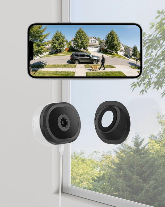 3MP 2K Magnetic Window Camera, Window Security Camera with AI Detection, 5G/2.4G Wifi Plug-In Indoor Camera for Home Security, Color Night Vision, Us-Only Cloud Storage, Adjustable Angle Mount