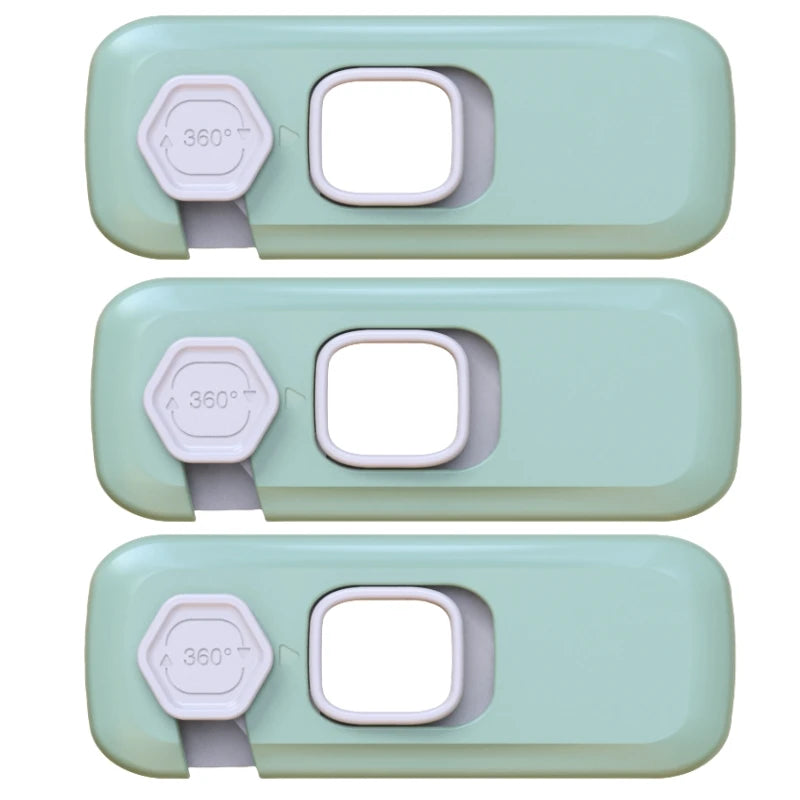 Child Proof Refrigerator Locks Cabinet Lock Fridge Locks for Kids Safety Baby Freezer Door Latches with Adhesive Tape