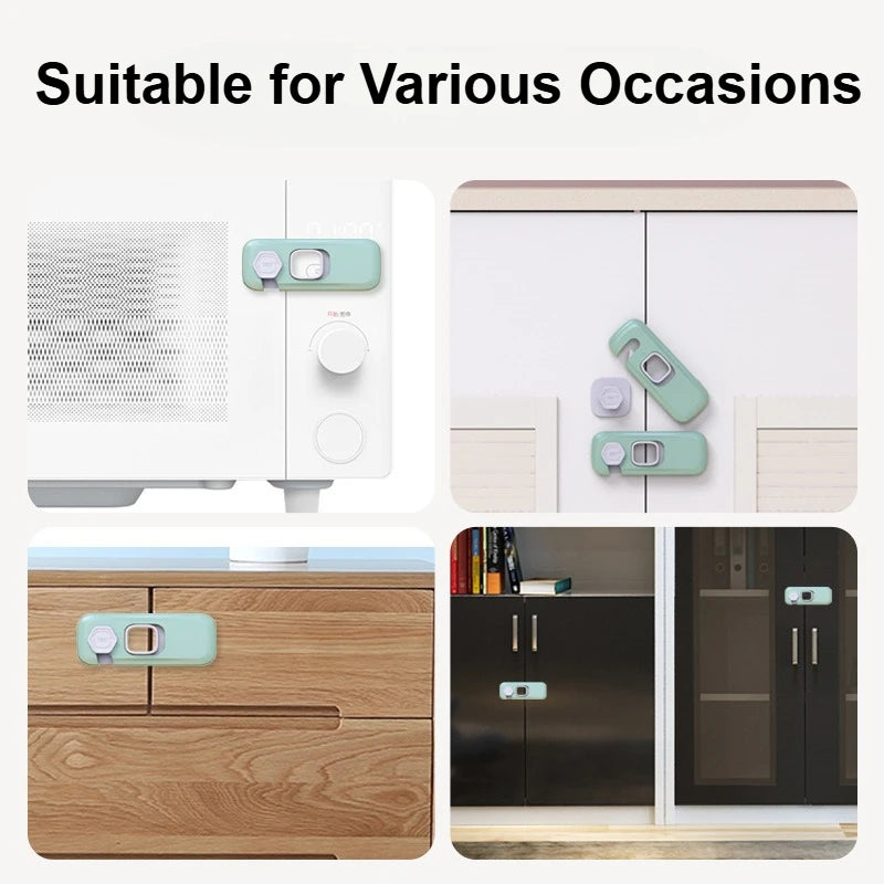 Child Proof Refrigerator Locks Cabinet Lock Fridge Locks for Kids Safety Baby Freezer Door Latches with Adhesive Tape