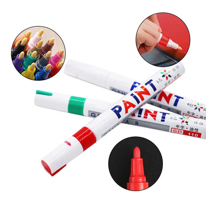 Waterproof Cars Wheel Tire Oily Mark Pen Auto Rubber Tyre Paint Pen Cd Metal Permanent Paint Marker Graffiti Touch Up
