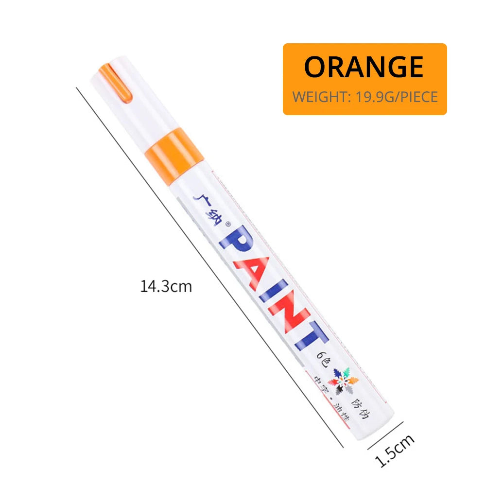 Waterproof Cars Wheel Tire Oily Mark Pen Auto Rubber Tyre Paint Pen Cd Metal Permanent Paint Marker Graffiti Touch Up