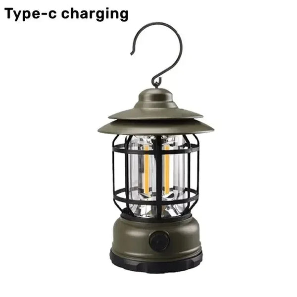 Waterproof Outdoor Garden Street Path Lawn Lamp Camping Portable Retro Lantern Vintage Tent Lighting Lantern Decoration
