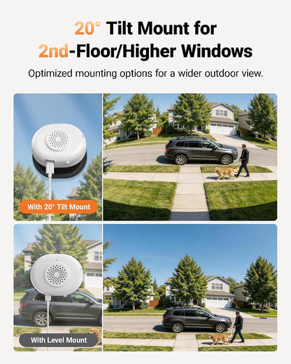 3MP 2K Magnetic Window Camera, Window Security Camera with AI Detection, 5G/2.4G Wifi Plug-In Indoor Camera for Home Security, Color Night Vision, Us-Only Cloud Storage, Adjustable Angle Mount