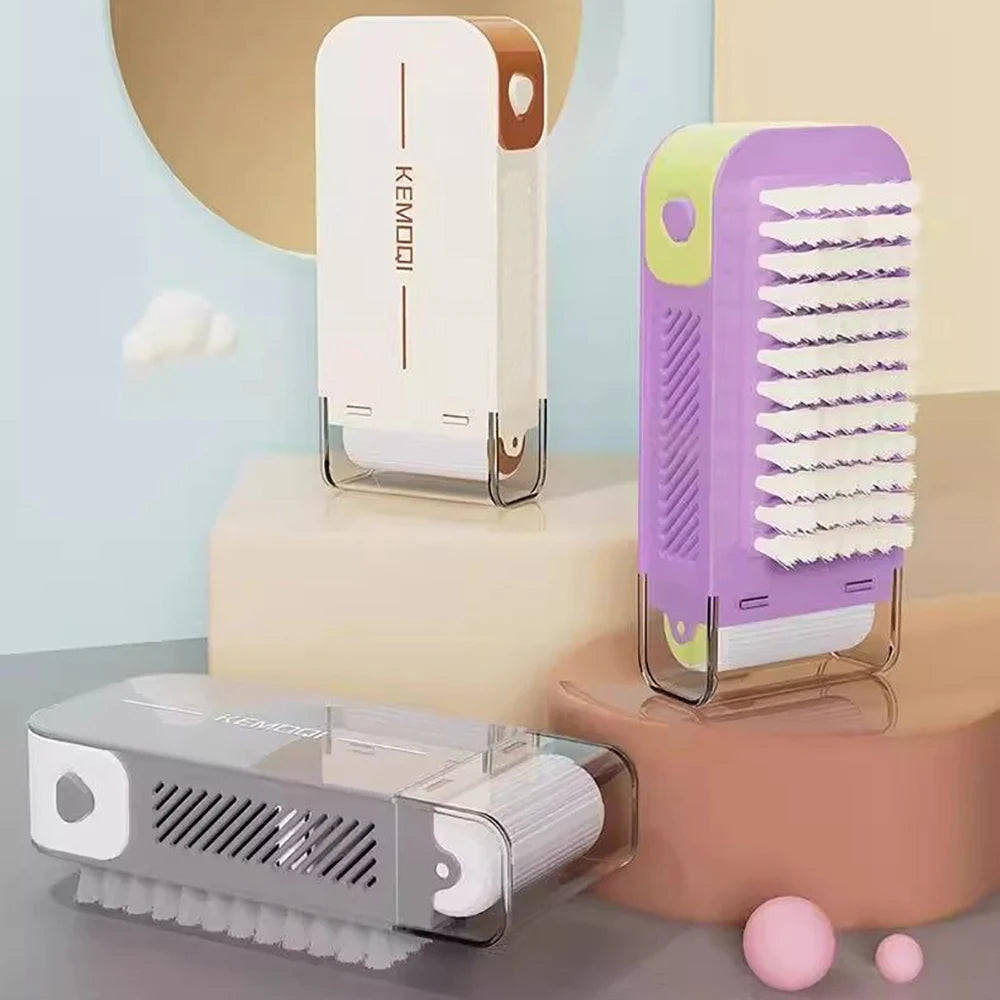 Multifunctional Soap Foaming Box, Hand-Washing Soap Box with Brush and Wheels, Household Non-Slip Draining Soap Storage Box