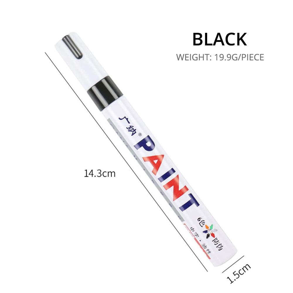 Waterproof Cars Wheel Tire Oily Mark Pen Auto Rubber Tyre Paint Pen Cd Metal Permanent Paint Marker Graffiti Touch Up
