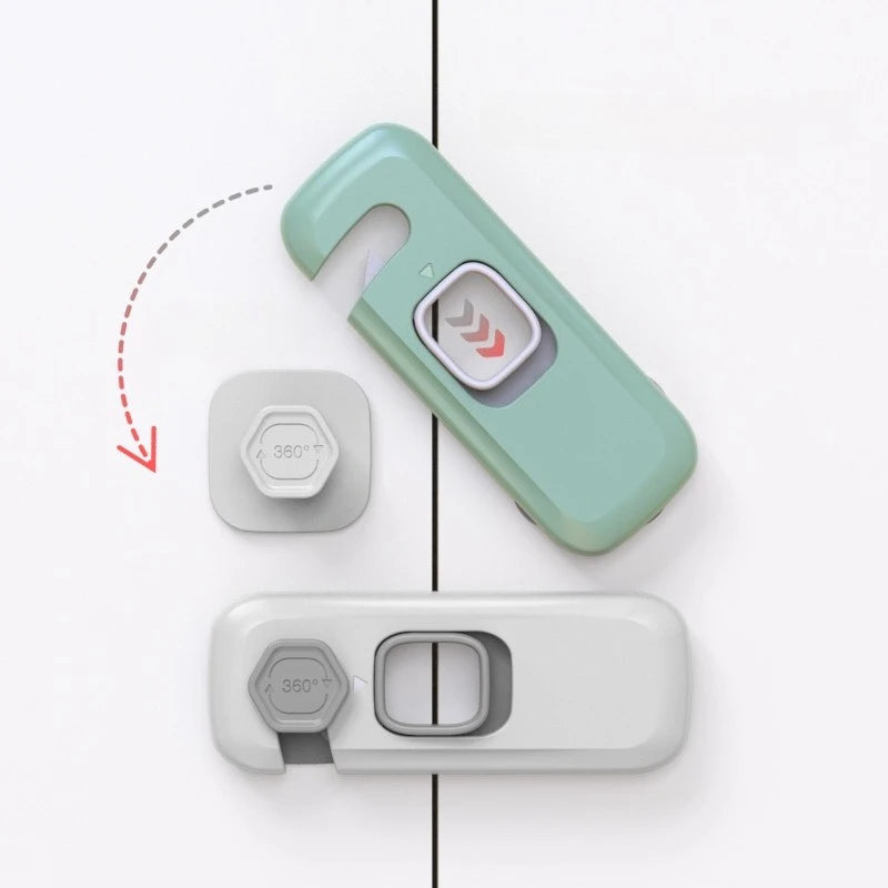Child Proof Refrigerator Locks Cabinet Lock Fridge Locks for Kids Safety Baby Freezer Door Latches with Adhesive Tape