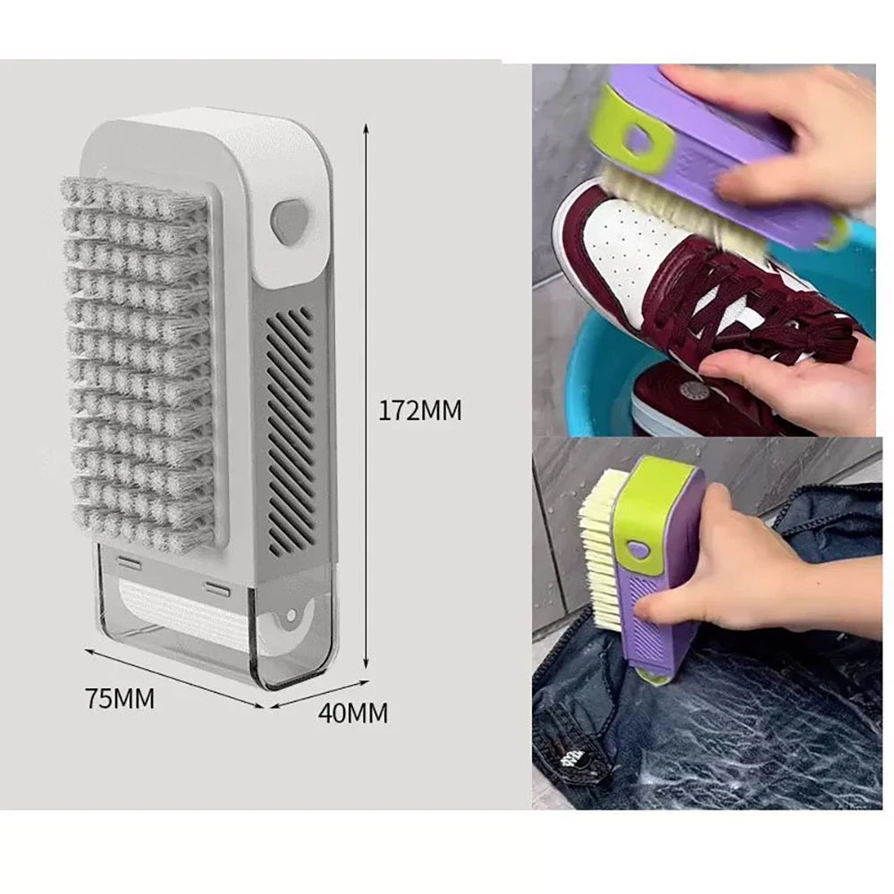 Multifunctional Soap Foaming Box, Hand-Washing Soap Box with Brush and Wheels, Household Non-Slip Draining Soap Storage Box