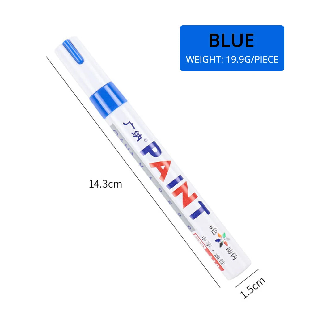 Waterproof Cars Wheel Tire Oily Mark Pen Auto Rubber Tyre Paint Pen Cd Metal Permanent Paint Marker Graffiti Touch Up