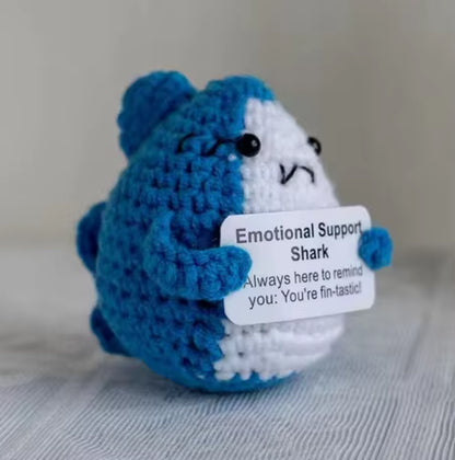 New Positive Energy Potato Hug Pocket Mini Handmade Plush Wool Knitting Doll with Card Funny Christams Gift Home Room Decoration