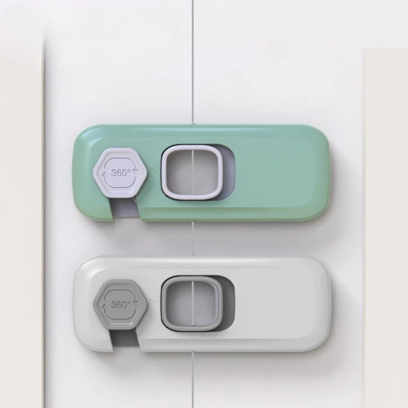 Child Proof Refrigerator Locks Cabinet Lock Fridge Locks for Kids Safety Baby Freezer Door Latches with Adhesive Tape