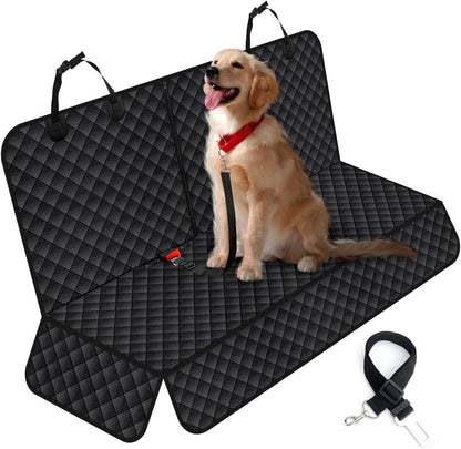 Dog Car Seat Cover for Back Seat, Waterproof Back Seat Cover for Dogs, Scratchproof Bench Seat Cover, Backseat Protector Fits Middle Armrest, Portable Dog Hammock, Suitable for Cars Suvs Trucks