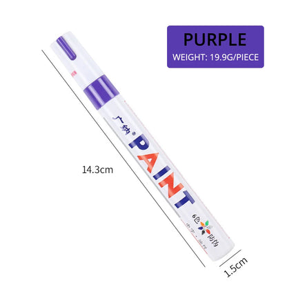 Waterproof Cars Wheel Tire Oily Mark Pen Auto Rubber Tyre Paint Pen Cd Metal Permanent Paint Marker Graffiti Touch Up