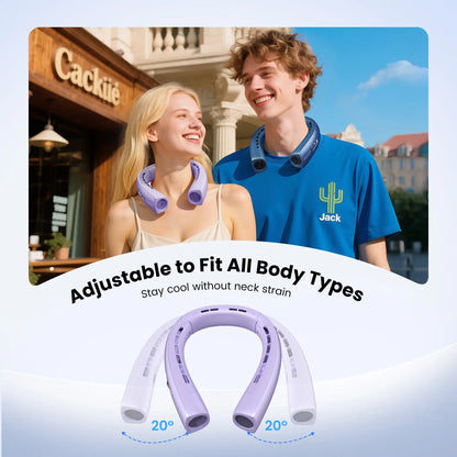 [1-100 Speed Turbo] GAIATOP Bladeless Neck Fan, 360° Surrounding Cooling Hands-Free Wearable Fan, Portable Travel Accessory for Stadium & Gym, Summer Cooling Gift Tiktokshopspringglowup Summerwins