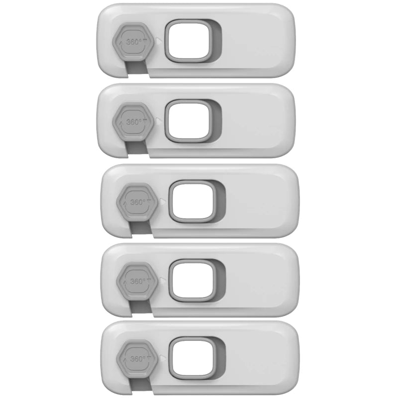 Child Proof Refrigerator Locks Cabinet Lock Fridge Locks for Kids Safety Baby Freezer Door Latches with Adhesive Tape